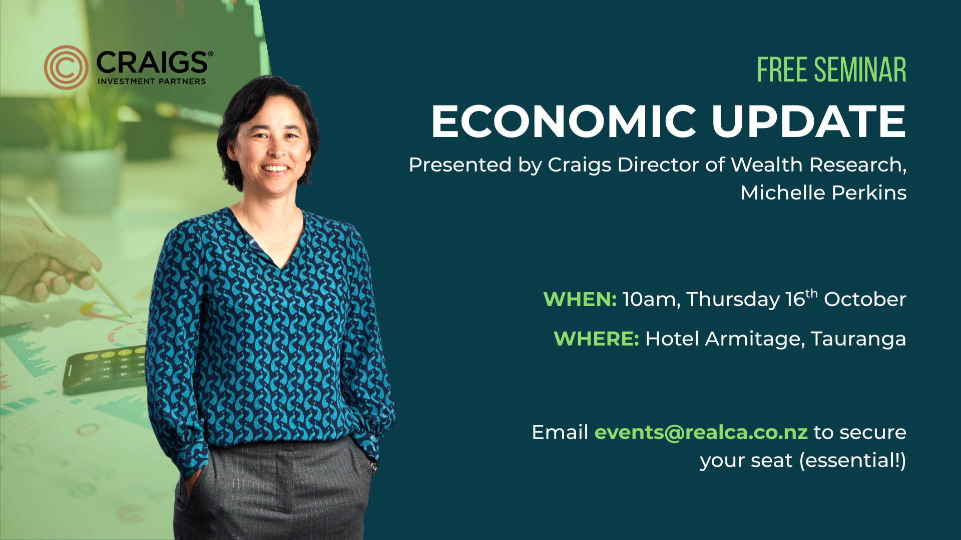FREE SEMINAR: An Economic Update with Craigs Investment Partners